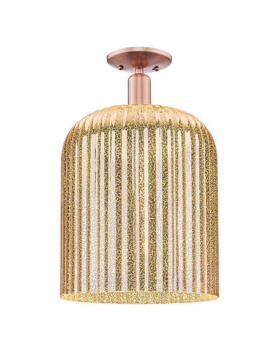 Innovations 716-1C-AC-G559-12ME One Light Semi-Flush Mount, Antique Copper