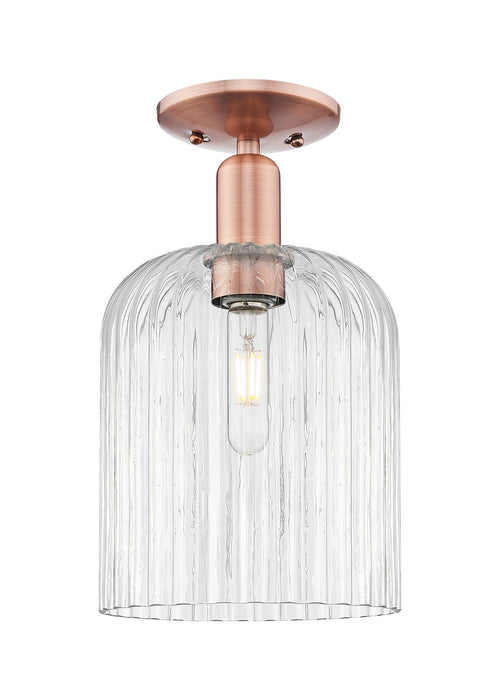 Innovations 716-1C-AC-G559-8CL One Light Semi-Flush Mount, Antique Copper