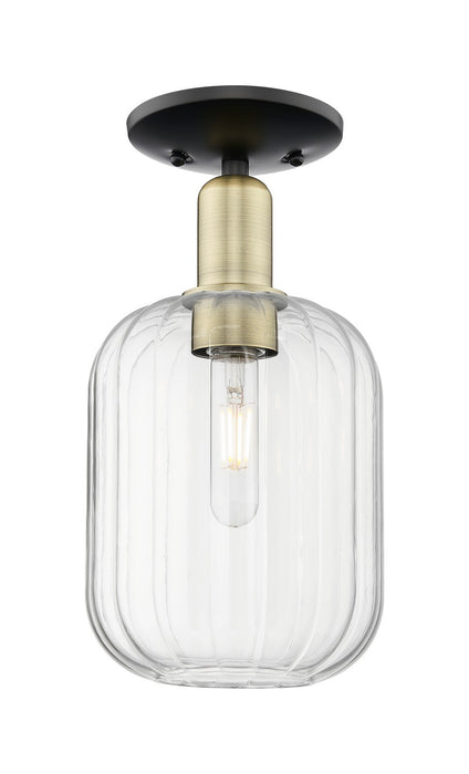 Innovations 716-1C-BAB-G460-7ME One Light Semi-Flush Mount, Black Antique Brass