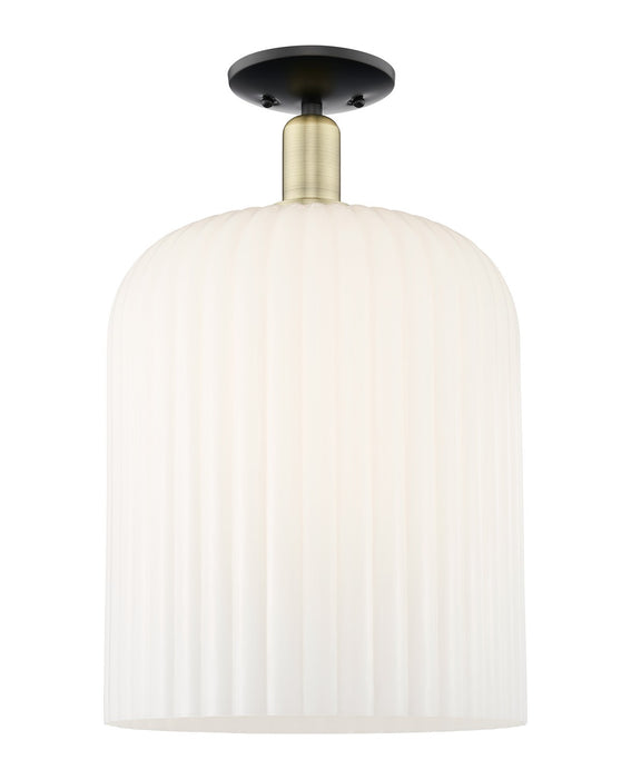 Innovations 716-1C-BAB-G559-12GWH One Light Semi-Flush Mount, Black Antique Brass