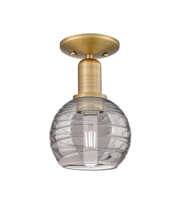 Innovations 716-1C-BB-G1213-6SM One Light Semi-Flush Mount, Brushed Brass