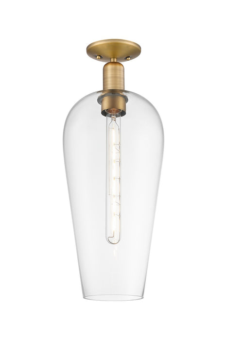 Innovations 716-1C-BB-G456-8CL One Light Semi-Flush Mount, Brushed Brass