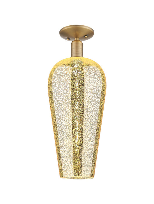 Innovations 716-1C-BB-G456-8ME One Light Semi-Flush Mount, Brushed Brass