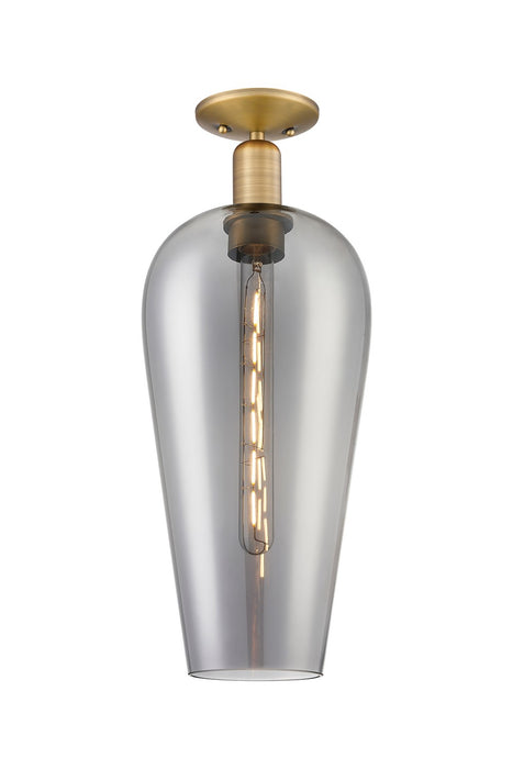 Innovations 716-1C-BB-G456-8SM One Light Semi-Flush Mount, Brushed Brass