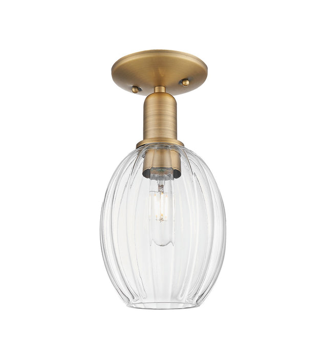 Innovations 716-1C-BB-G459-6CL One Light Semi-Flush Mount, Brushed Brass