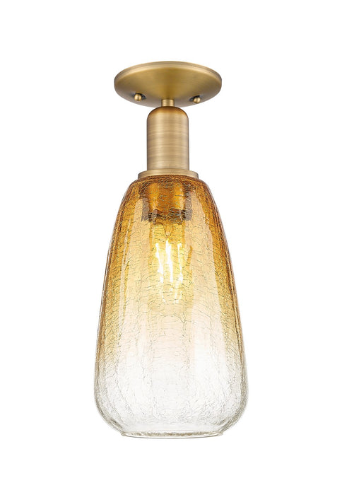 Innovations 716-1C-BB-G480-6AM One Light Semi-Flush Mount, Brushed Brass