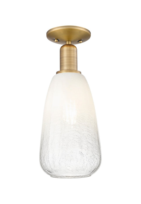 Innovations 716-1C-BB-G480-6OP One Light Semi-Flush Mount, Brushed Brass