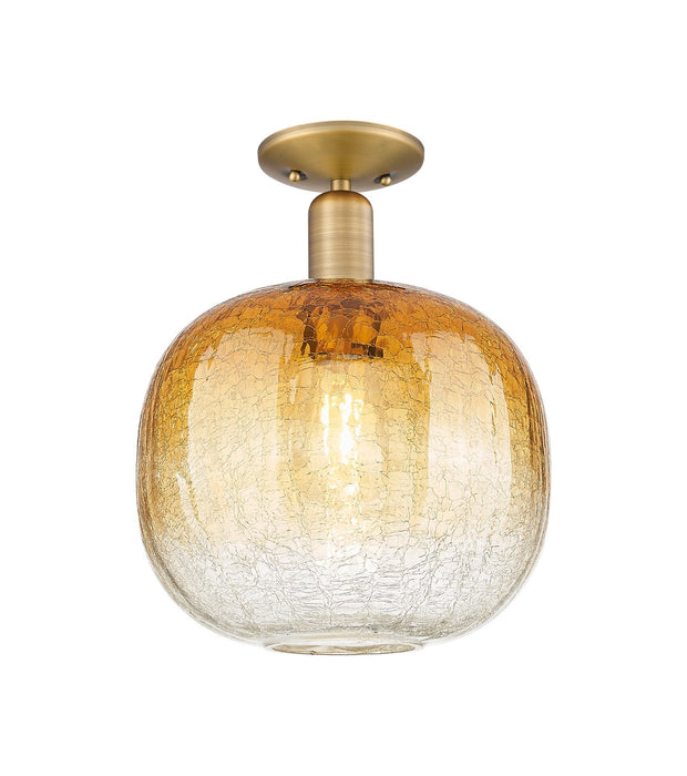 Innovations 716-1C-BB-G481-10AM One Light Semi-Flush Mount, Brushed Brass