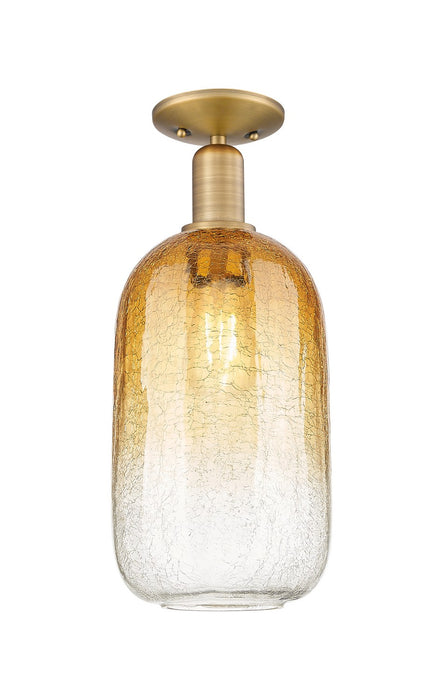 Innovations 716-1C-BB-G482-7AM One Light Semi-Flush Mount, Brushed Brass