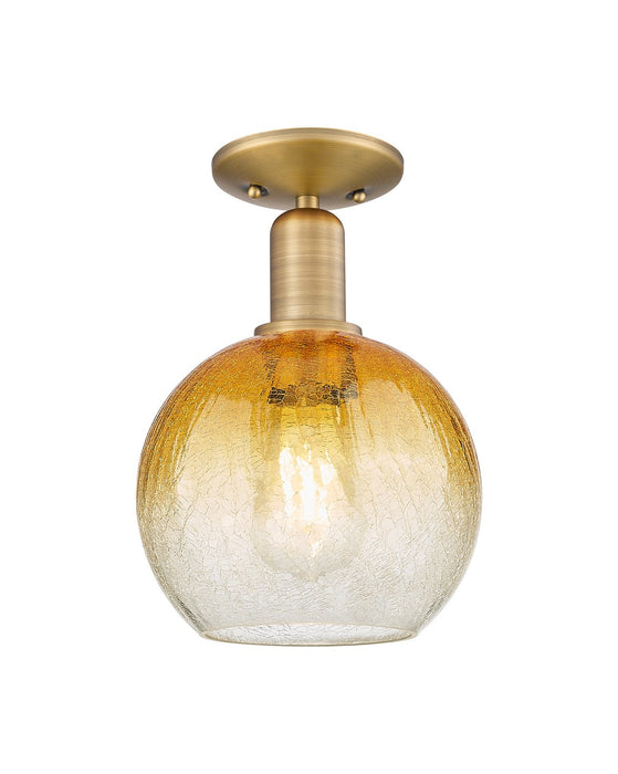 Innovations 716-1C-BB-G483-8AM One Light Semi-Flush Mount, Brushed Brass