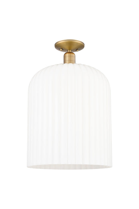 Innovations 716-1C-BB-G559-12GWH One Light Semi-Flush Mount, Brushed Brass