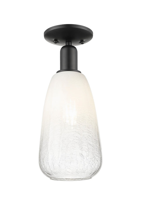 Innovations 716-1C-BK-G480-6OP One Light Semi-Flush Mount, Matte Black
