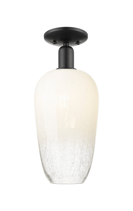 Innovations 716-1C-BK-G484-7OP One Light Semi-Flush Mount, Matte Black
