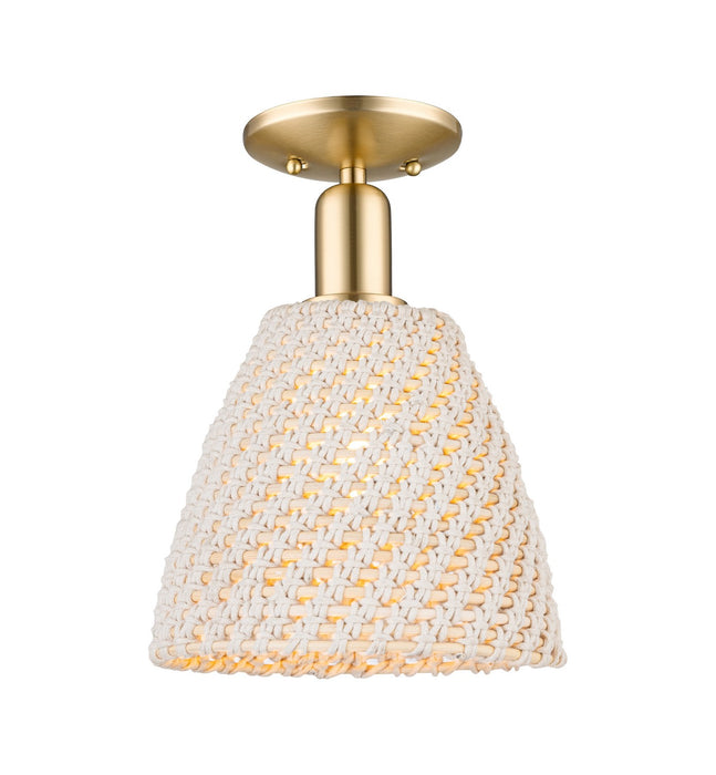 Innovations 716-1C-CB-NBD-9-NAT One Light Semi-Flush Mount, Brushed Champagne Bronze