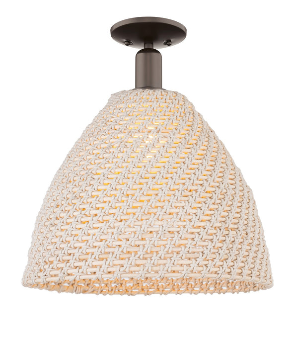 Innovations 716-1C-OB-NBD-16-NAT One Light Semi-Flush Mount, Oil Rubbed Bronze