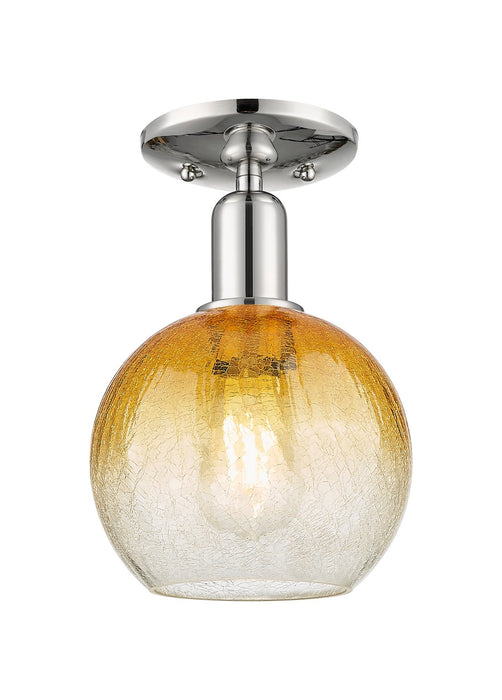 Innovations 716-1C-PN-G483-8AM One Light Semi-Flush Mount, Polished Nickel