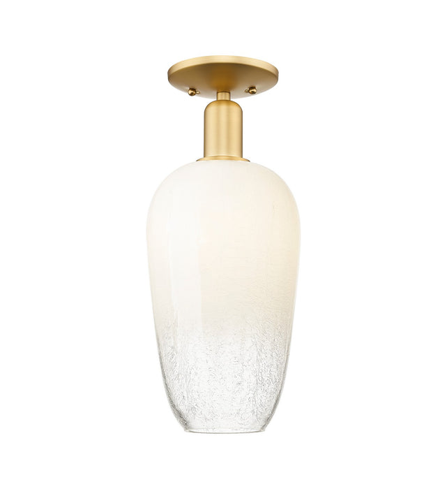 Innovations 716-1C-SG-G484-7OP One Light Semi-Flush Mount, Satin Gold