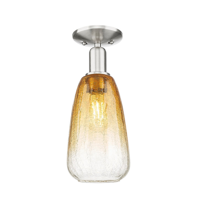 Innovations 716-1C-SN-G480-6AM One Light Semi-Flush Mount, Brushed Satin Nickel