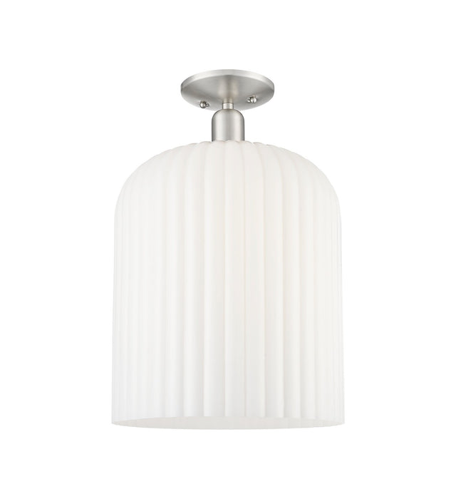 Innovations 716-1C-SN-G559-12GWH One Light Semi-Flush Mount, Brushed Satin Nickel