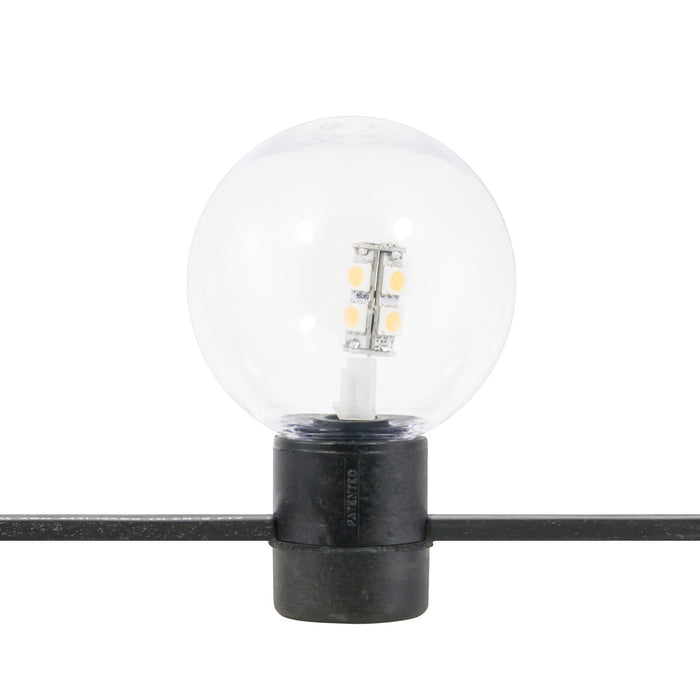 American Lighting LFS-12V-1-LED-WW LED Festoon Socket Assembly, Clear/Black