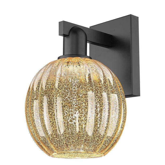 Innovations 716-1W-BK-G458-7ME One Light Wall Sconce, Matte Black