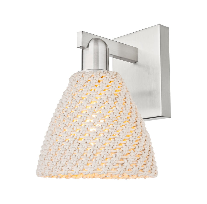 Innovations 716-1W-SN-NBD-75-NAT One Light Wall Sconce, Brushed Satin Nickel