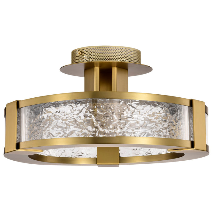 Nuvo Lighting 62-2011 LED Semi Flush Mount, Vintage Brass