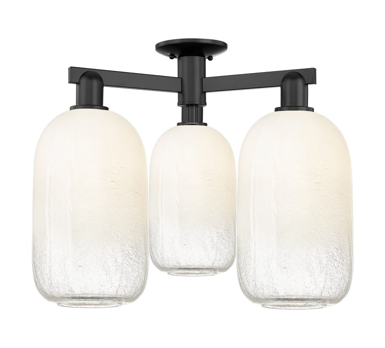 Innovations 716-3F-BK-G482-7OP Three Light Semi-Flush Mount, Matte Black