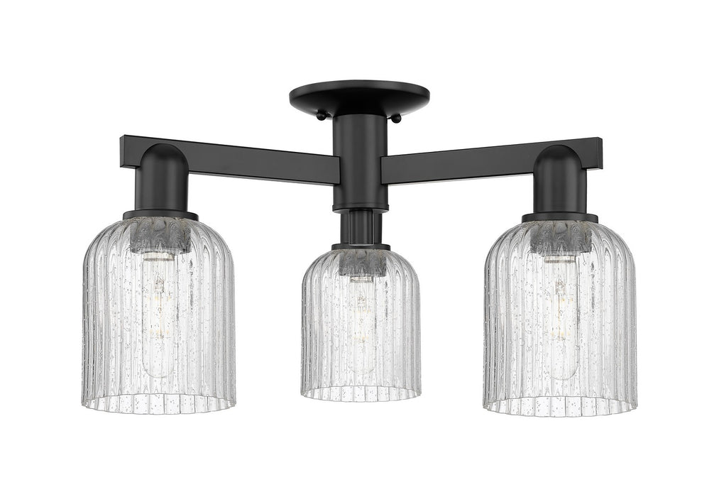 Innovations 716-3F-BK-G559-5SDY Three Light Semi-Flush Mount, Matte Black