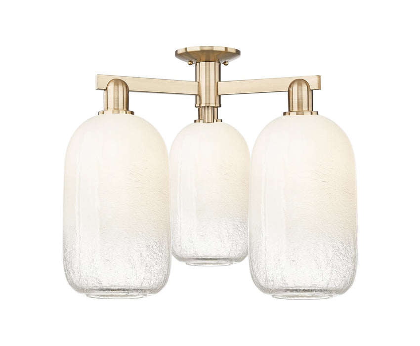 Innovations 716-3F-CB-G482-7OP Three Light Semi-Flush Mount, Champagne Bronze