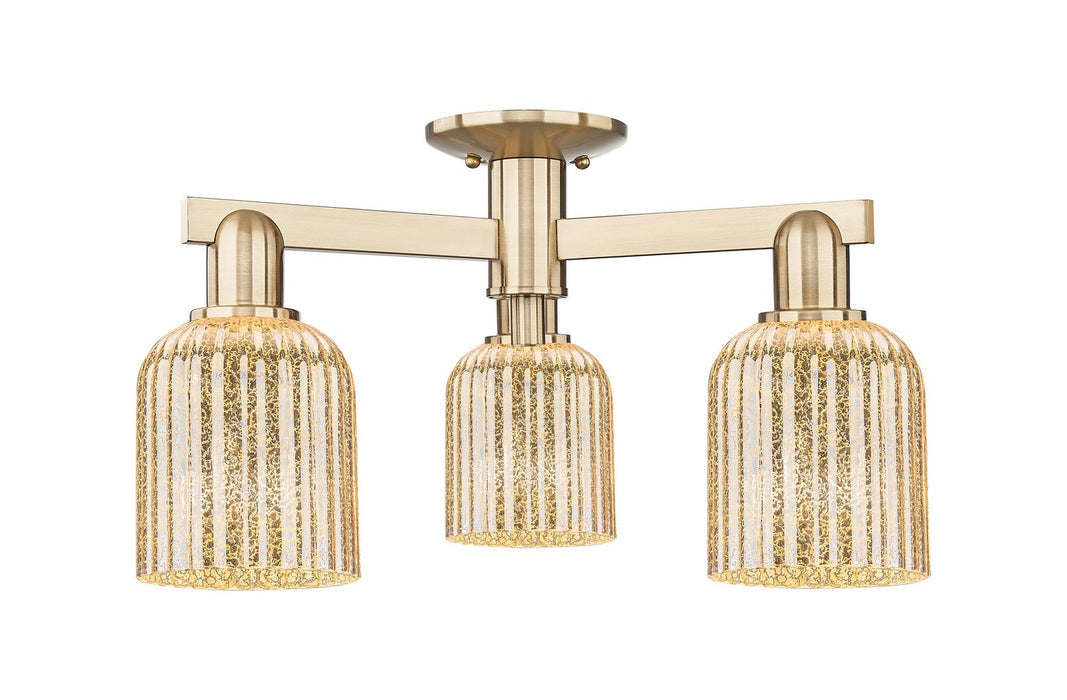 Innovations 716-3F-CB-G559-5ME Three Light Semi-Flush Mount, Champagne Bronze