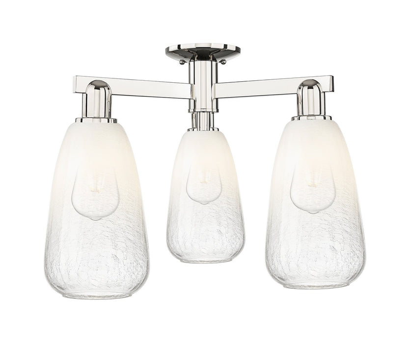 Innovations 716-3F-PN-G480-6OP Three Light Semi-Flush Mount, Polished Nickel