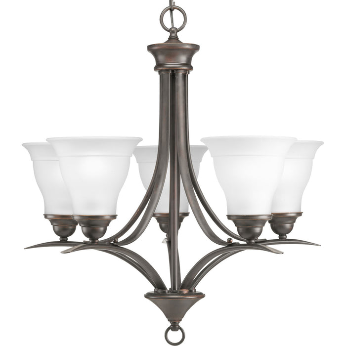 Progress Lighting P4328-20 Five Light Chandelier, Antique Bronze
