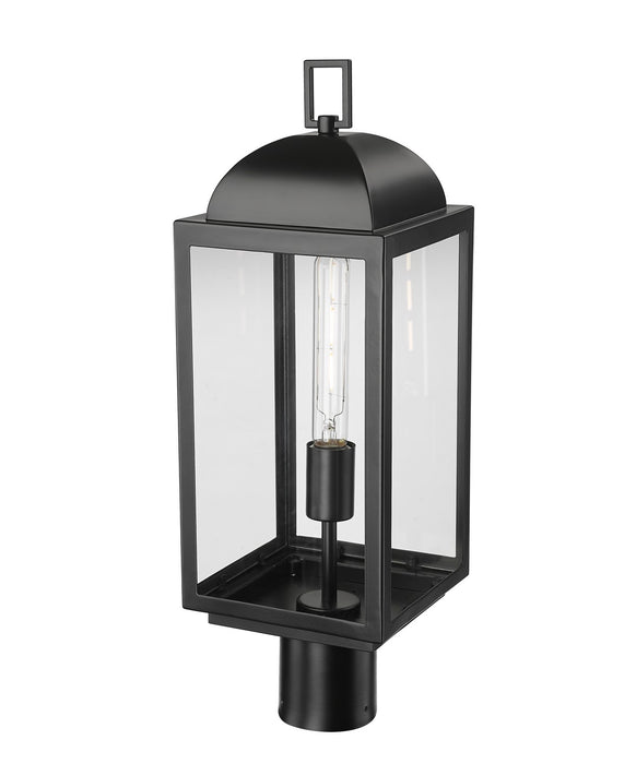 Millennium 194201-PBK One Light Outdoor Post Lantern, Powder Coated Black