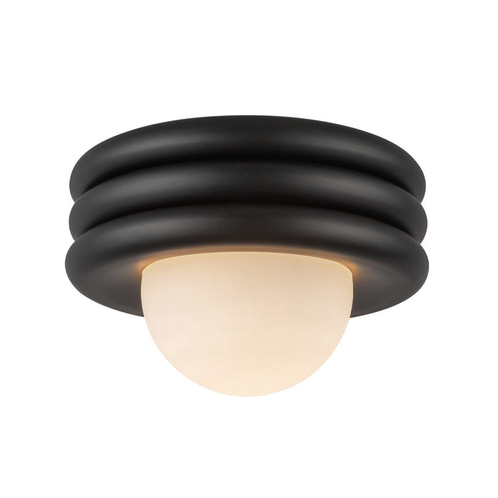 Alora SF426012MB One Light Semi-Flush Mount, Matte Black