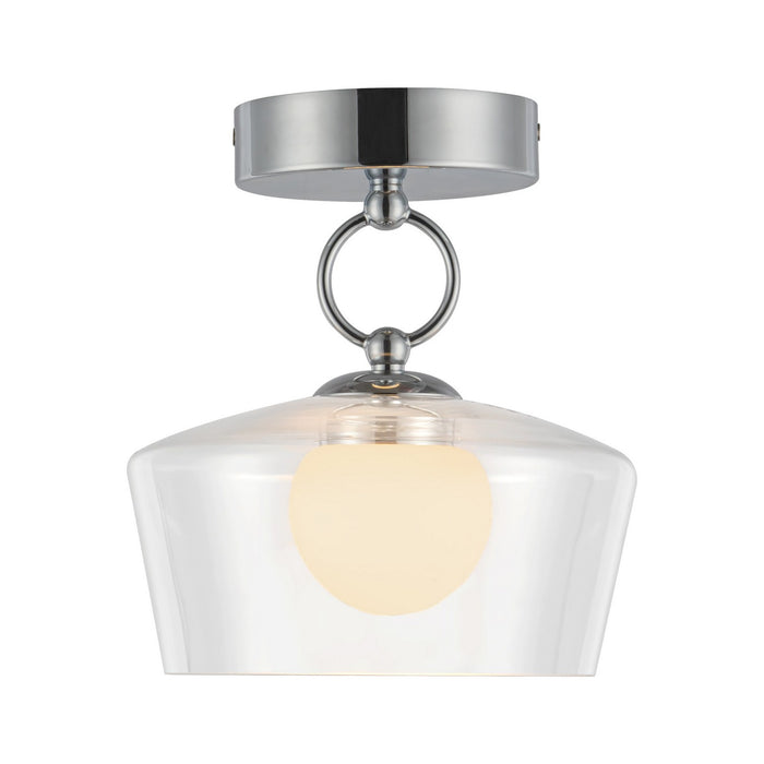 Alora SF443308CHCL-UNV LED Semi Flush Mount, Chrome/Clear Glass