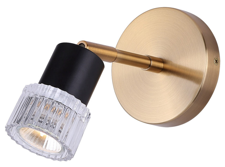 Canarm ICW1161A01BKG10 One Light Track Lighting, Black/Gold