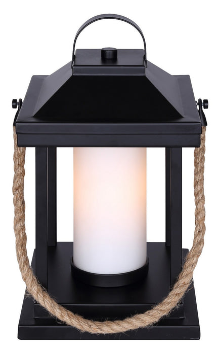 Canarm ITL2142B13BKR One Light Table Lamp, Matte Black And Rope