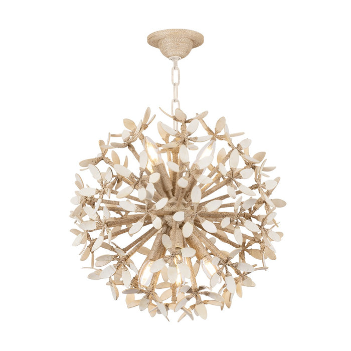 Corbett Lighting 511-20-IYC Eight Light Chandelier, Ivory Coco