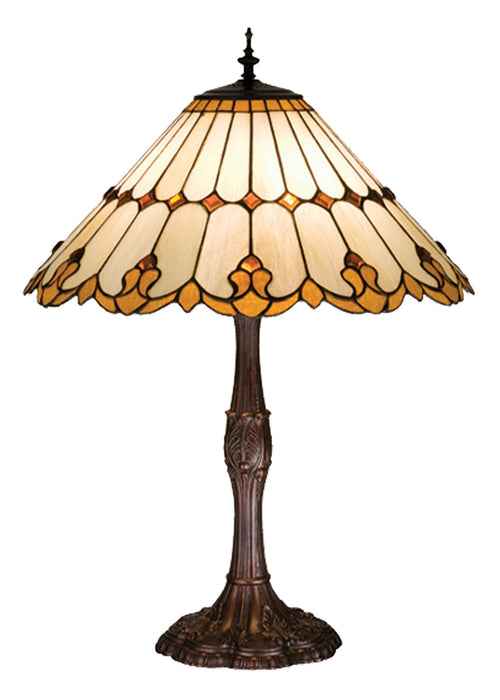 Meyda Tiffany 17582 Three Light Table Lamp, Antique Copper