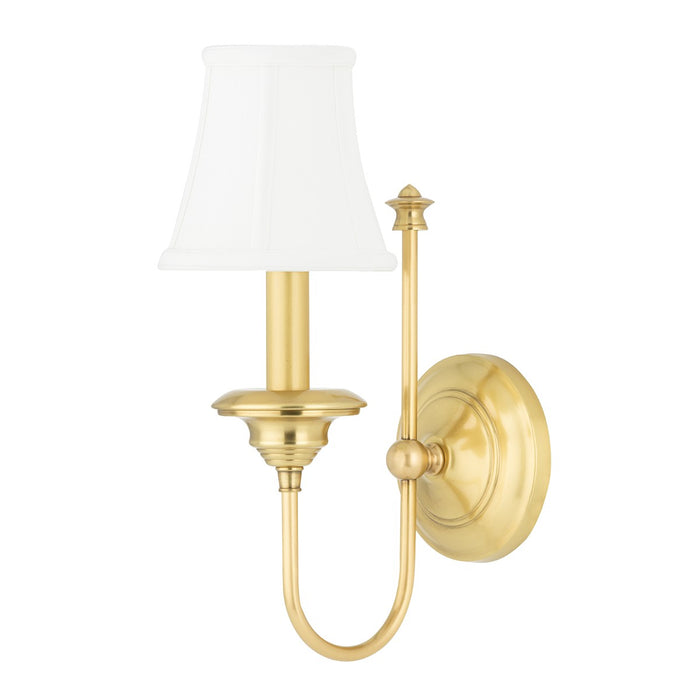 Hudson Valley 8711-AGB One Light Wall Sconce, Aged Brass