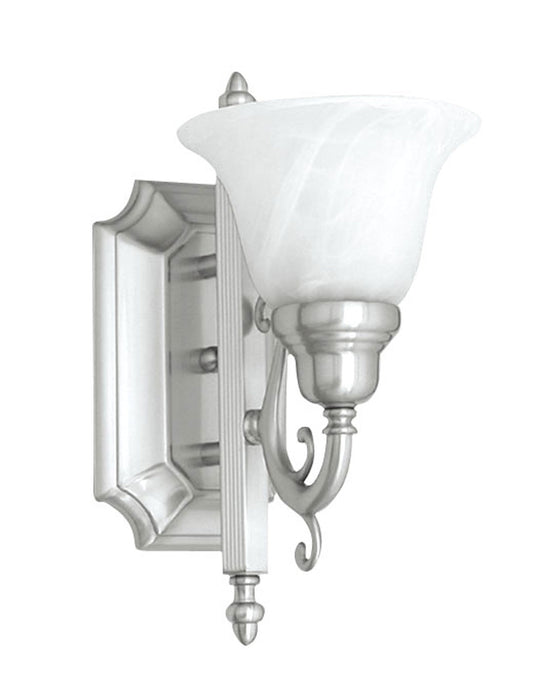 Livex Lighting 1281-91 One Light Bath Vanity, Brushed Nickel