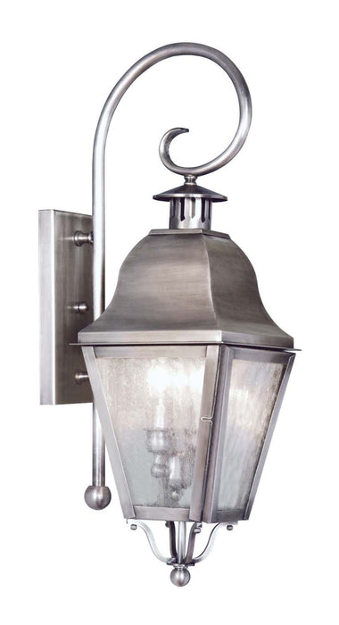 Livex Lighting 2551-29 Two Light Outdoor Wall Lantern, Vintage Pewter