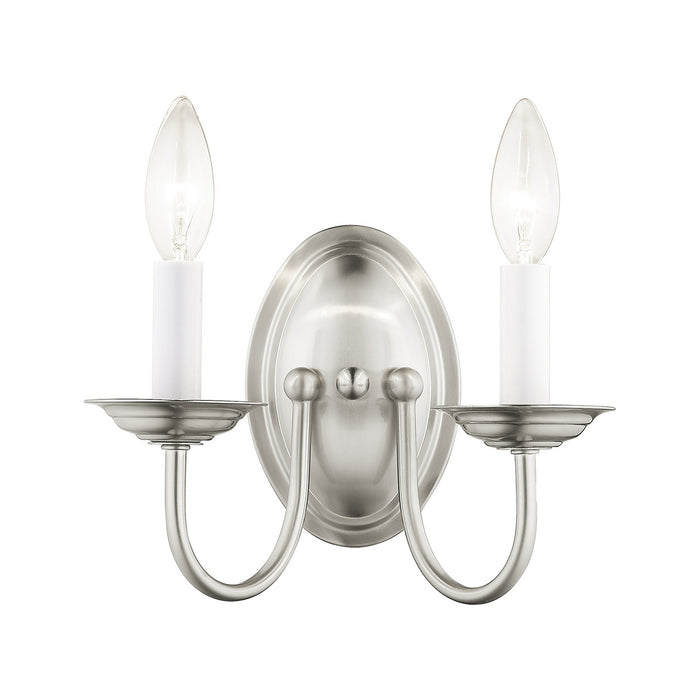 Livex Lighting 4152-91 Two Light Wall Sconce, Brushed Nickel