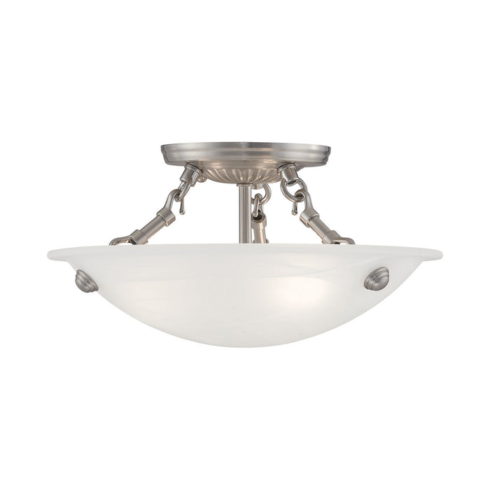 Livex Lighting 4272-91 Three Light Ceiling Mount, Brushed Nickel