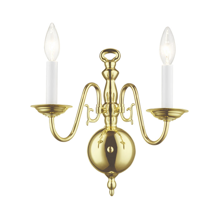 Livex Lighting 5002-02 Two Light Wall Sconce, Polished Brass