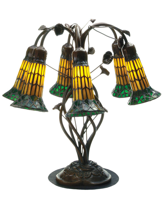 Meyda Tiffany 102415 Six Light Table Lamp, Antique