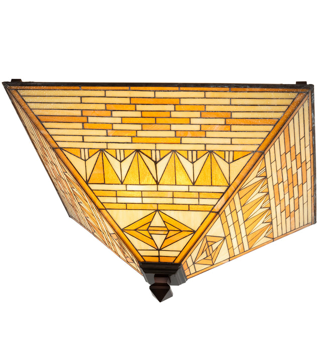 Meyda Tiffany 99018 Four Light Flushmount, Beige Ha