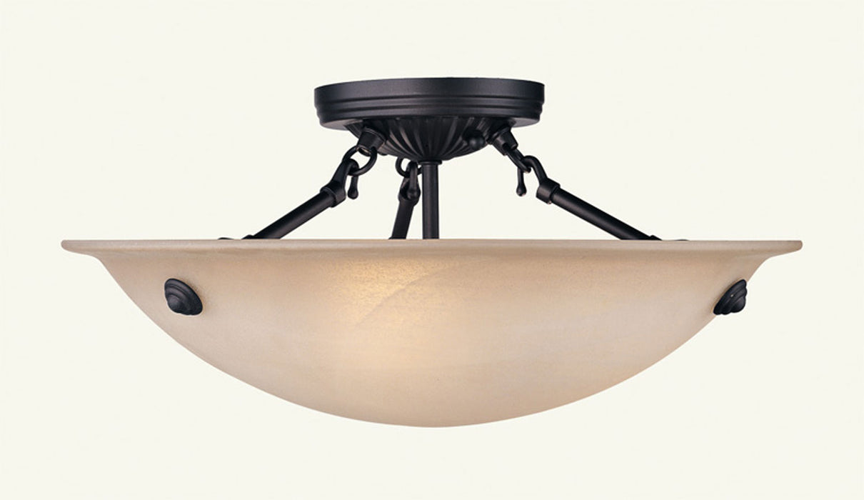Livex Lighting 5625-07 Three Light Ceiling Mount, Bronze