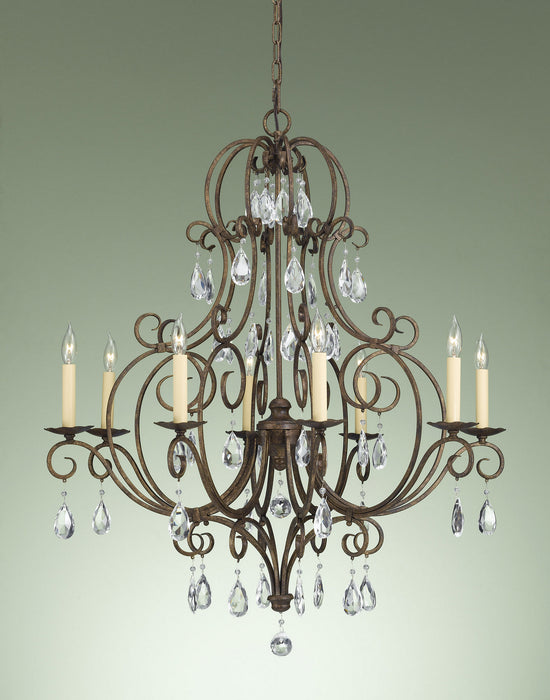 Generation Lighting F2303/8MBZ Eight Light Chandelier, Mocha Bronze